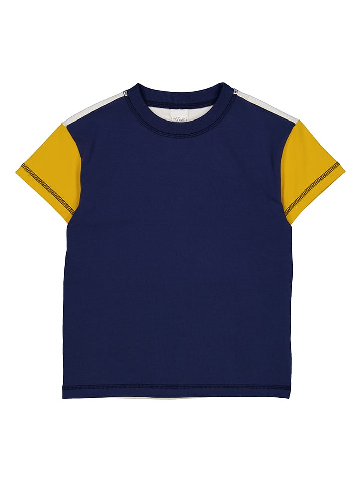 Fred´s World by GREEN COTTON Koszulka "BMX" w kolorze biało-granatowym rozmiar: 104