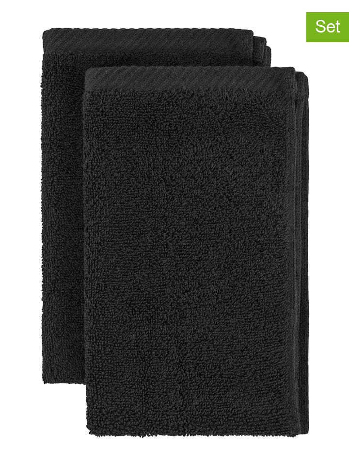 Ellos Home Myjki (2 szt.) "Elise" w kolorze czarnym rozmiar: 30x50 cm