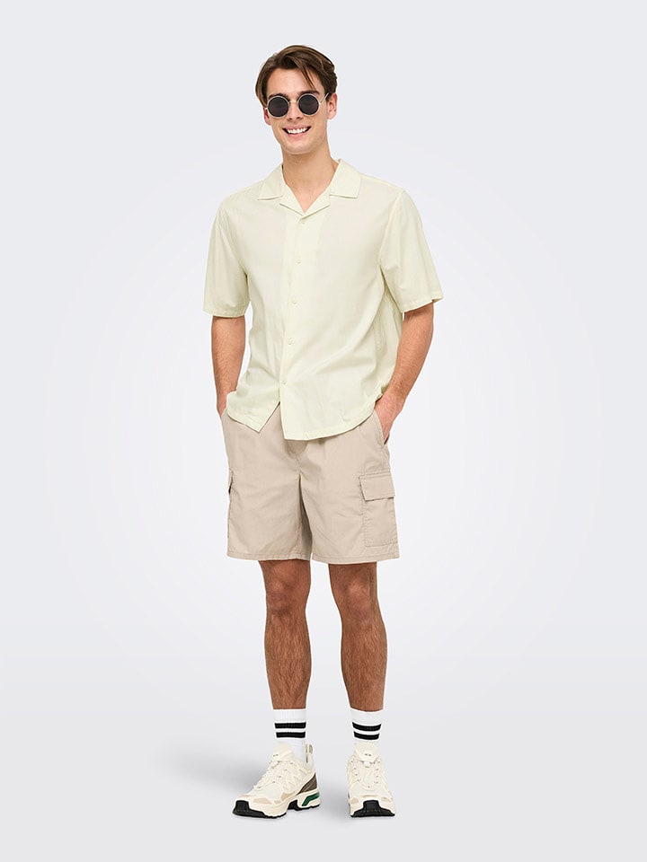 ONLY & SONS Koszula "Dilem" w kolorze kremowym rozmiar: S