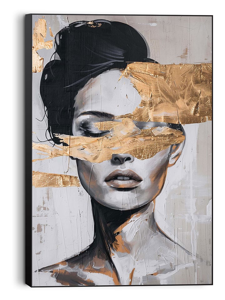 Orangewallz Druk artystyczny "Golden Cover I" w ramce rozmiar: 60x90 cm