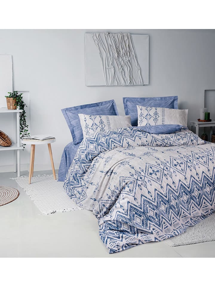 Elizabed Komplet pościeli renforcé w kolorze błękitnym rozmiar: 135x200 cm