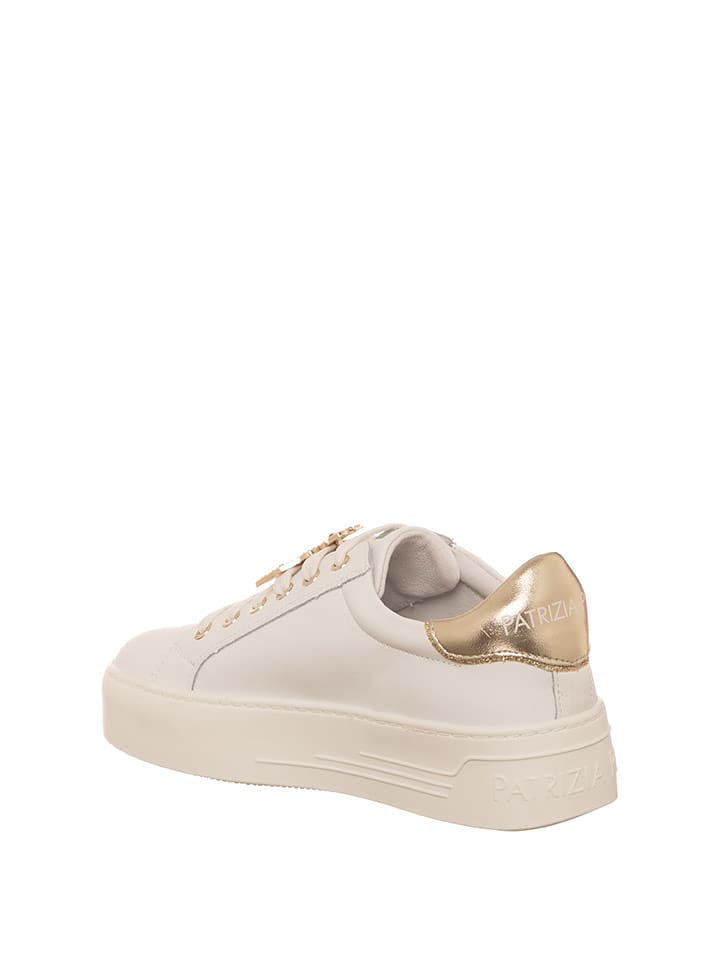 Patrizia Pepe Skórzane sneakersy w kolorze beżowym rozmiar: 39