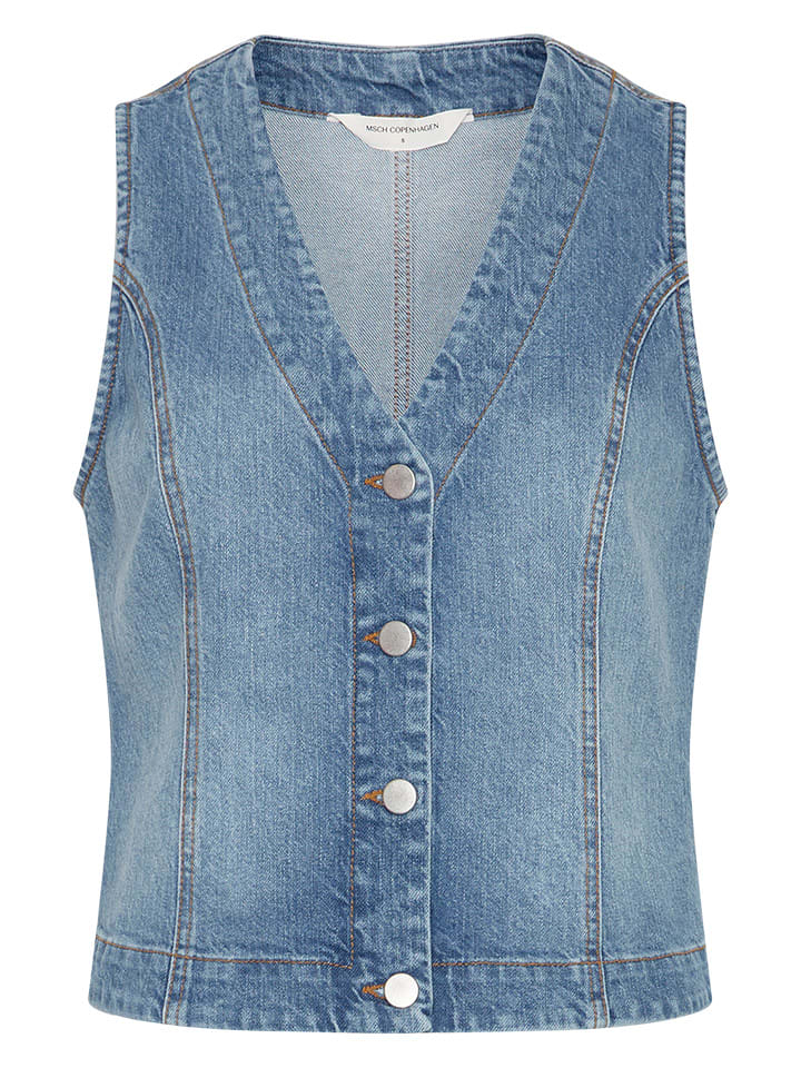 MOSS COPENHAGEN Kamizelka dżinsowa w kolorze niebieskim rozmiar: L