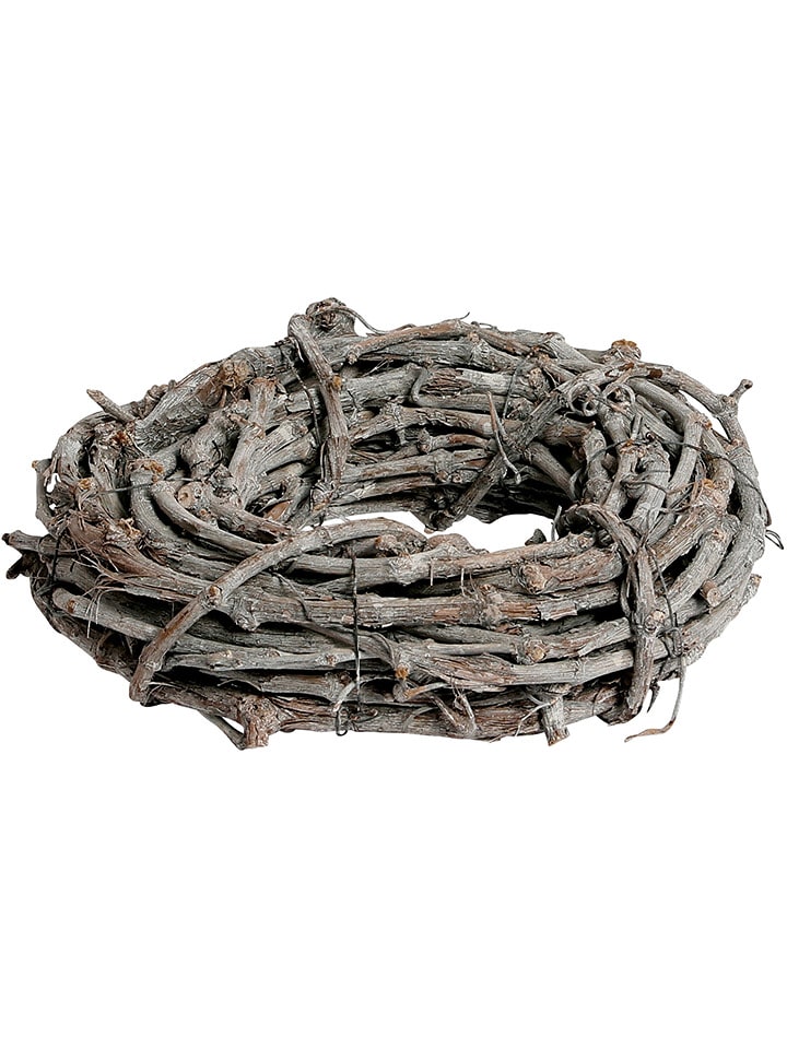 POSIWIO Wieniec dekoracyjny w kolorze szarym - Ø 30,5 cm rozmiar: onesize