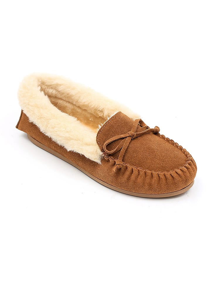 Gooce Skórzane mokasyny "Pippa" w kolorze jasnobrązowym rozmiar: 38