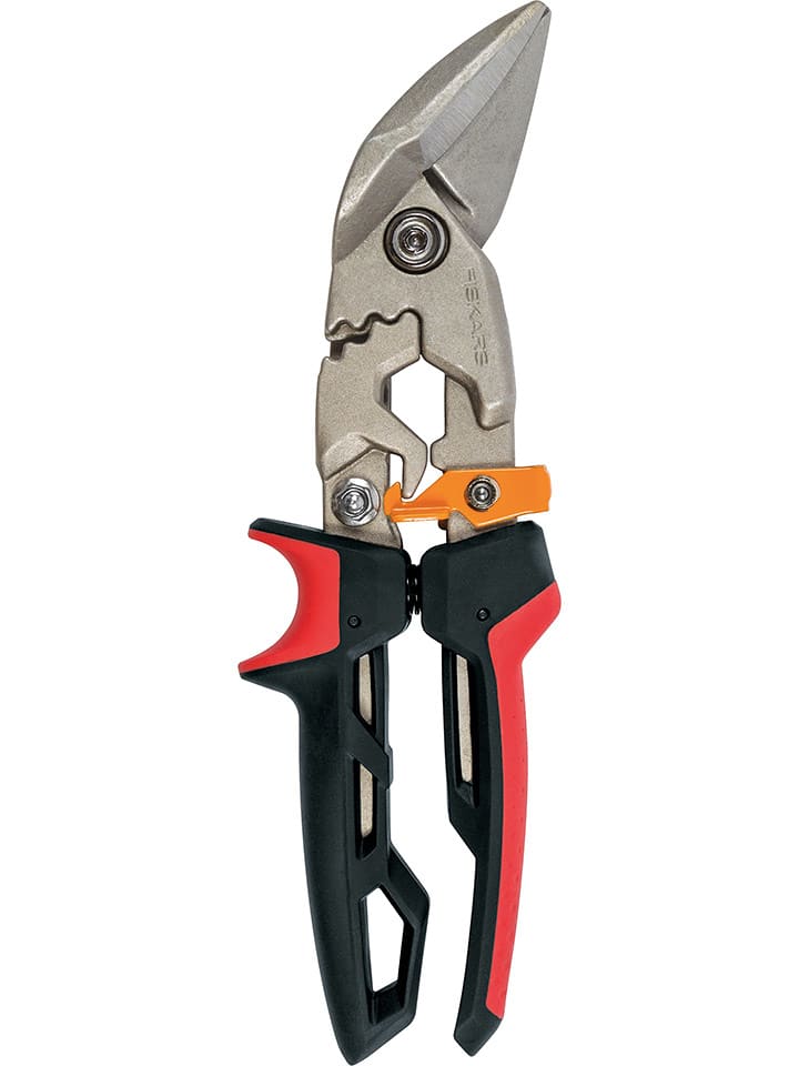 Fiskars Nożyce "PowerGea" w kolorze czarno-czerwonym do blachy rozmiar: onesize