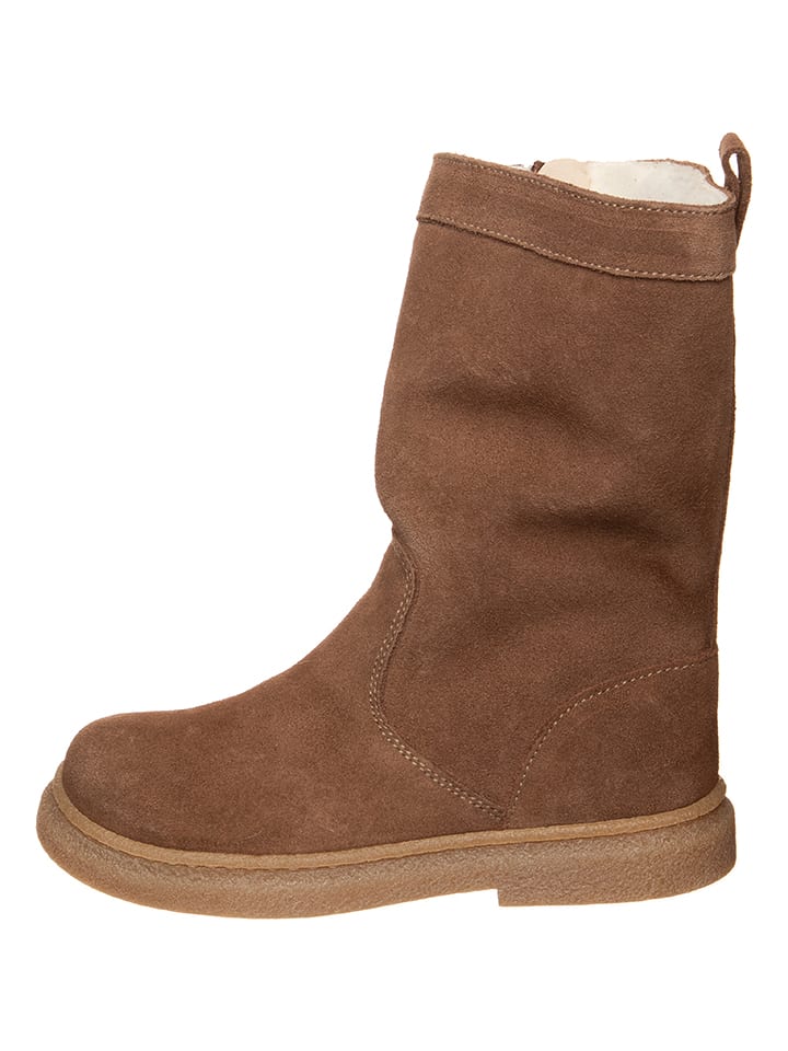 kmins Skórzane kozaki zimowe w kolorze jasnobrązowym rozmiar: 29