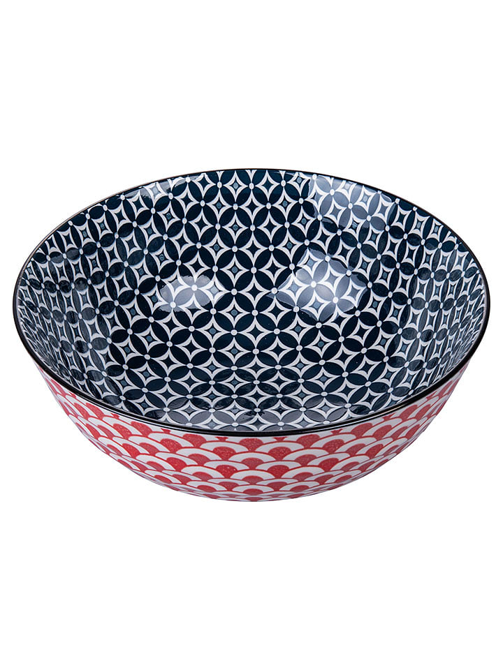 Villa d´Este Miska "Confusion" w kolorze czerwono-niebieskim - Ø 23 cm rozmiar: onesize