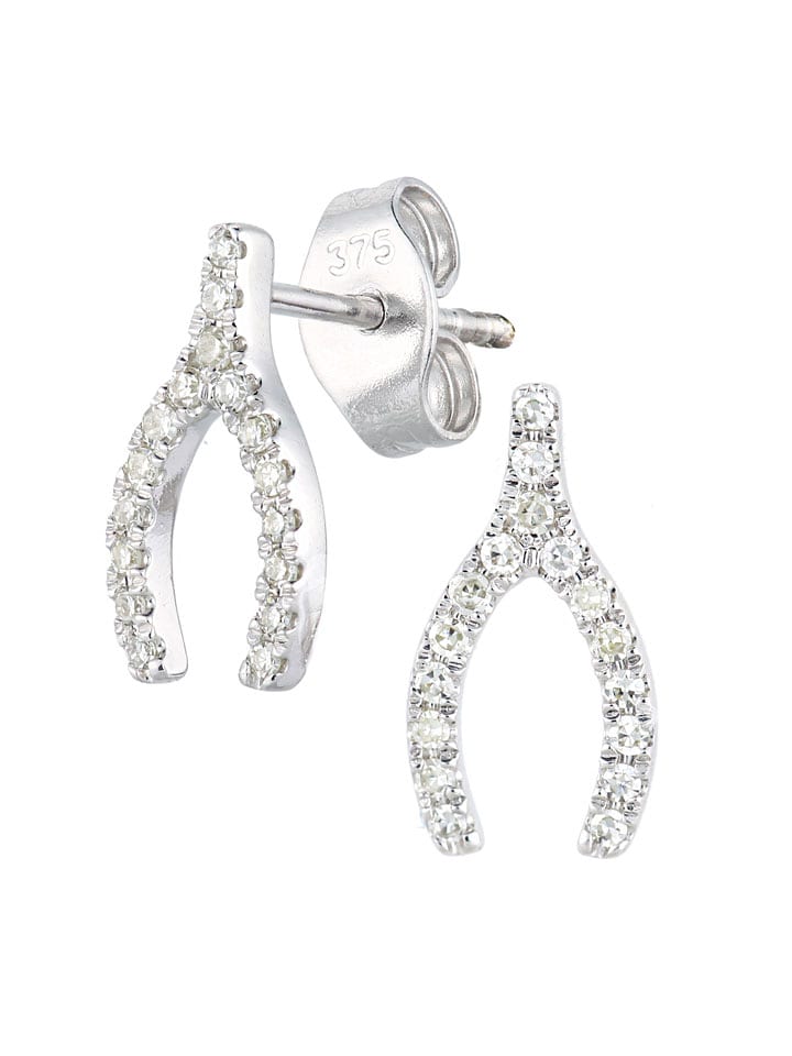 Revoni Złote kolczyki-wkrętki z diamentami rozmiar: onesize