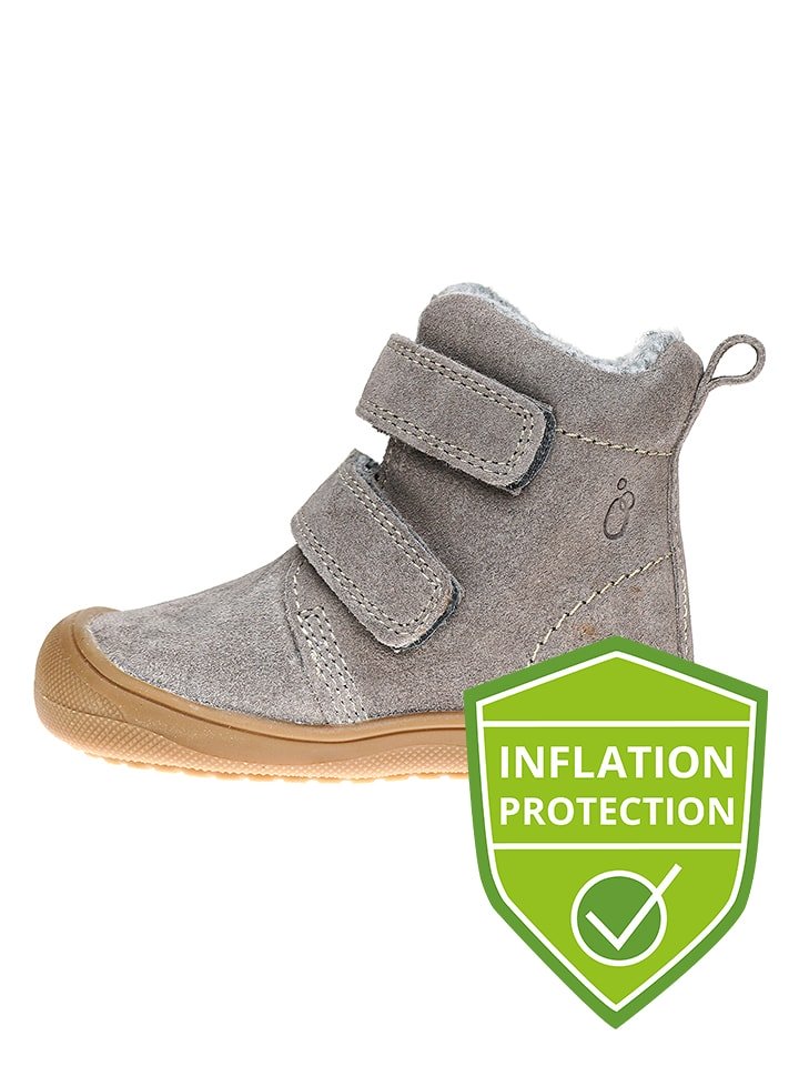 lamino Skórzane kozaki zimowe w kolorze szarym rozmiar: 27