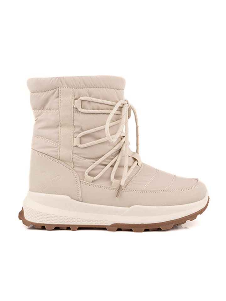 Exani Kozaki zimowe "Adele" w kolorze beżowym rozmiar: 36