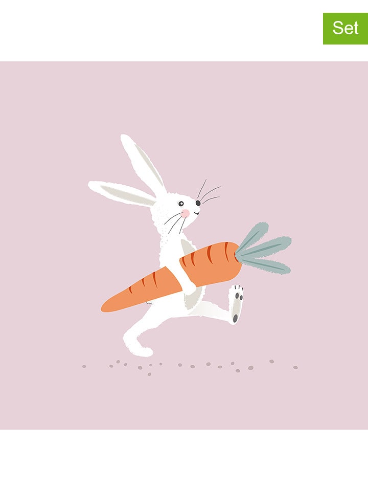 ppd Serwetki (40 szt.) w kolorze jasnoróżowo-białym rozmiar: onesize