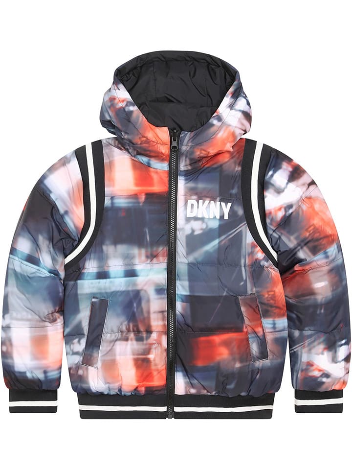 DKNY Dwustronna kurtka zimowa ze wzorem rozmiar: 152