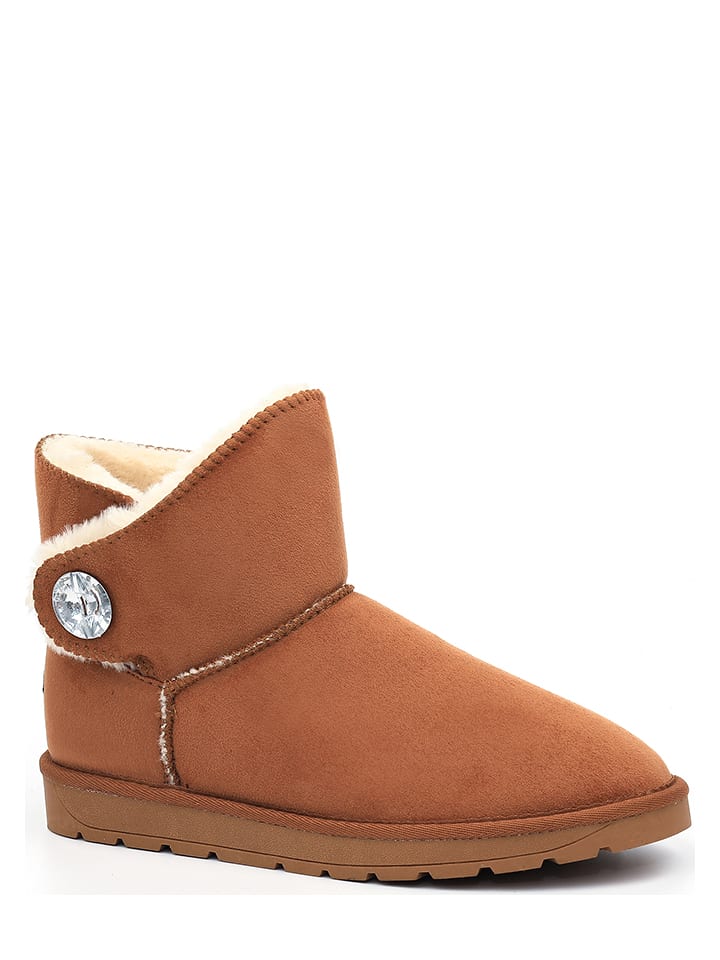 ISLAND BOOT Botki zimowe "Dona" w kolorze jasnobrązowym rozmiar: 41