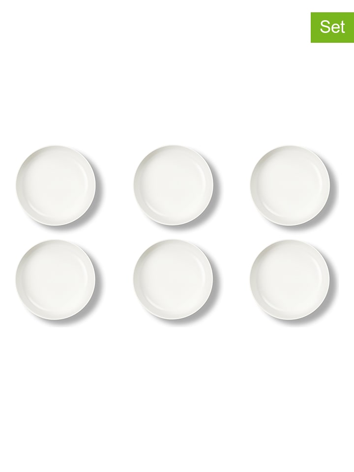 Trendy Kitchen by EXCÉLSA Talerze głębokie (6 szt.) "Nordic" w kolorze białym - Ø 18 cm rozmiar: onesize