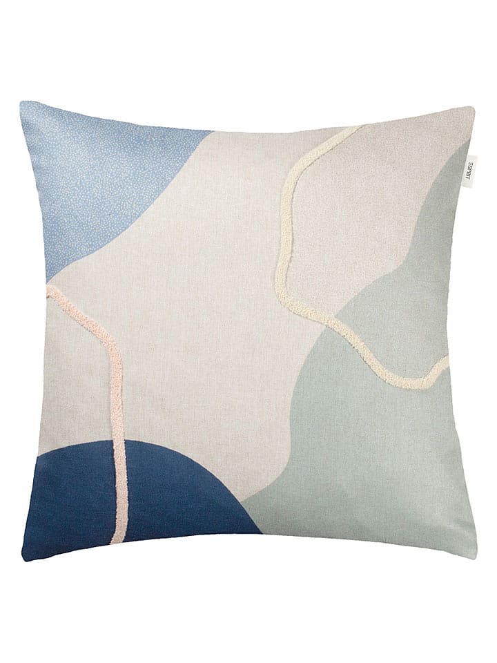 ESPRIT Poszewka w kolorze niebiesko-kremowo-zielonym na poduszkę rozmiar: 45x45 cm