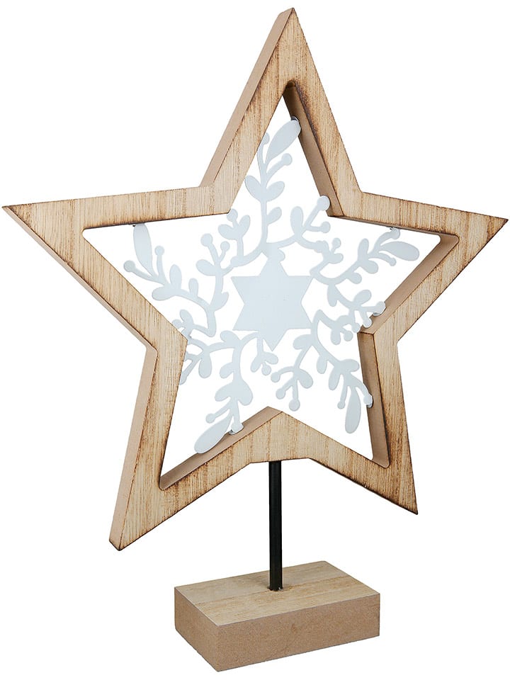 GILDE Dekoracja w kolorze jasnobrązowym - 30 x 34,5 x 5,5 cm rozmiar: onesize