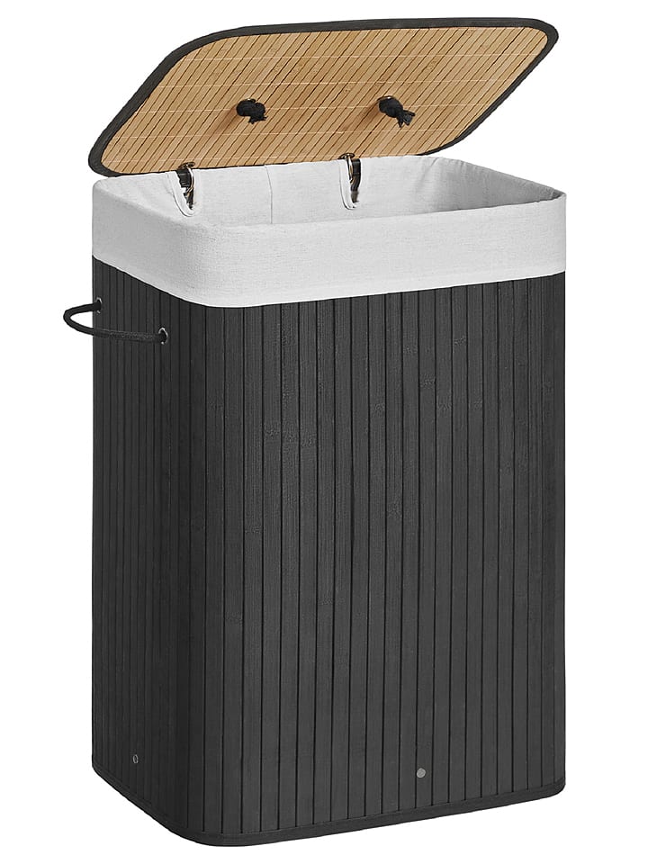 Songmics Kosz w kolorze czarno-białym na pranie - 40 x 61 x 30 cm rozmiar: onesize