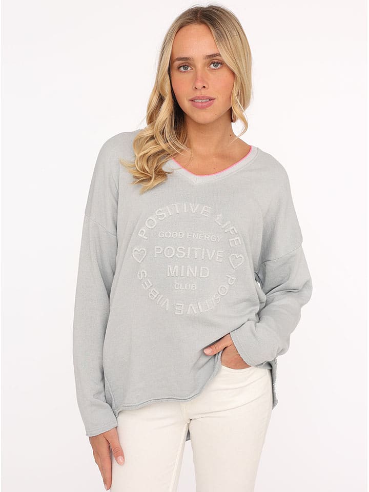 Zwillingsherz Bluza w kolorze szarym rozmiar: L/XL