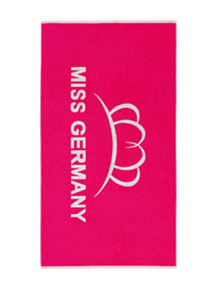 Egeria Ręcznik plażowy "Miss Germany" w kolorze różowo-białym rozmiar: 100x180 cm