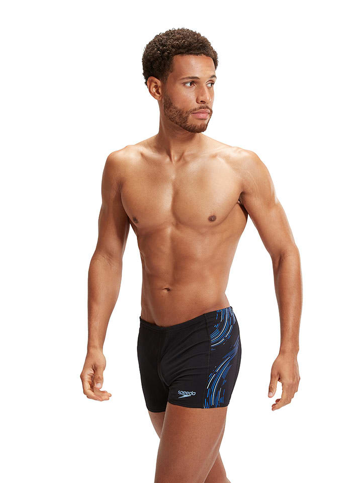 Speedo Kąpielówki "Eco+ Tech" w kolorze czarno-niebiesko-błękitnym rozmiar: 4