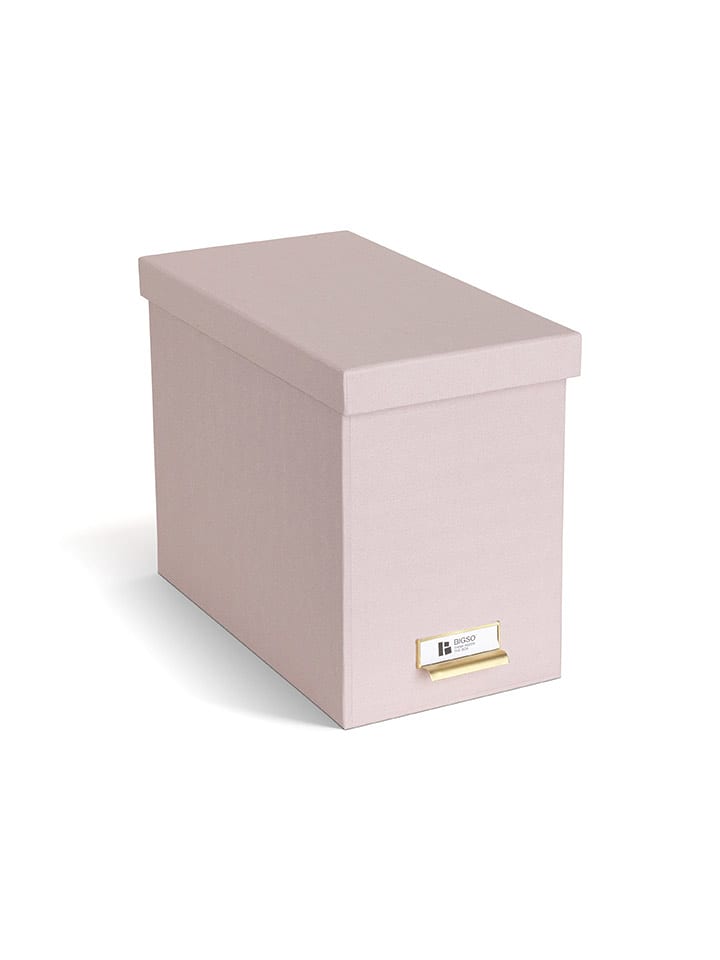 BigsoBox Pudełko "Johan" w kolorze jasnoróżowym na teczki - DIN A4 rozmiar: onesize