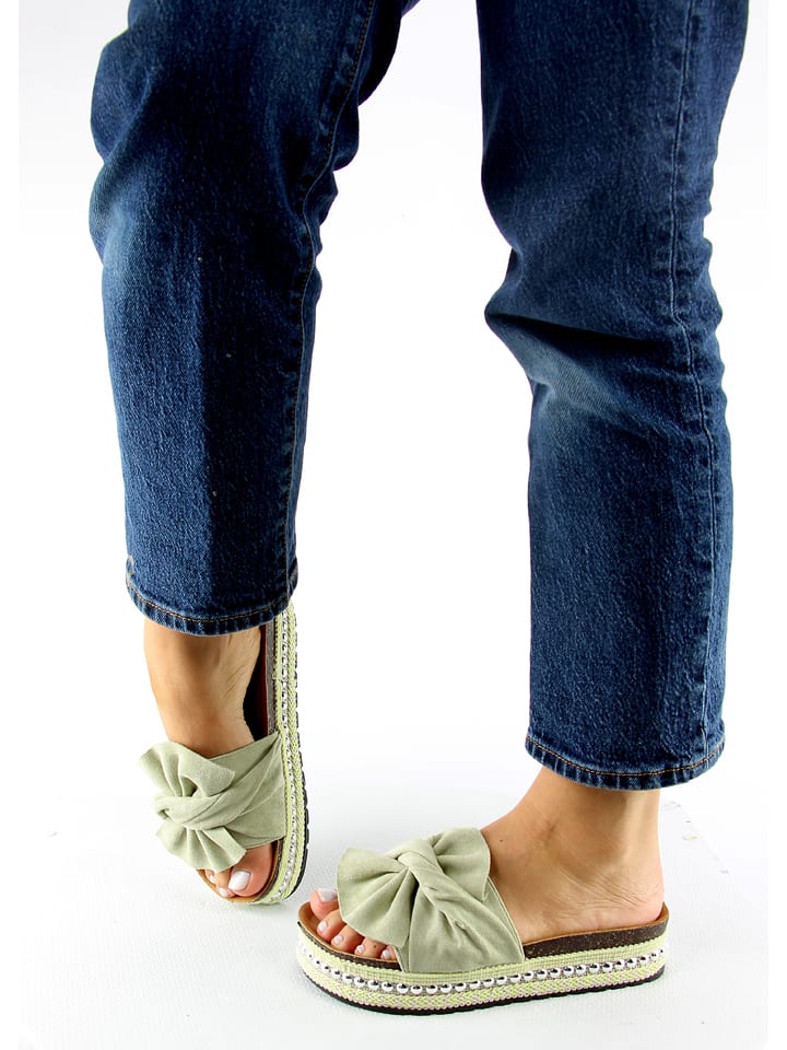 Sixth Sens Klapki w kolorze zielonym rozmiar: 40