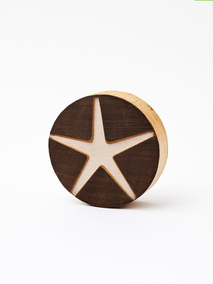 Samimi Stemple (2 szt.) "Sea Star" w kolorze jasnobrązowo-białym - 4 x 4 cm rozmiar: onesize