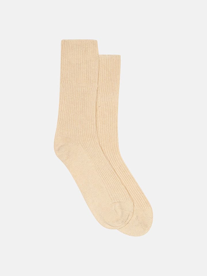 Perfect Cashmere Kaszmirowe skarpety "Dayaya" w kolorze beżowym rozmiar: onesize