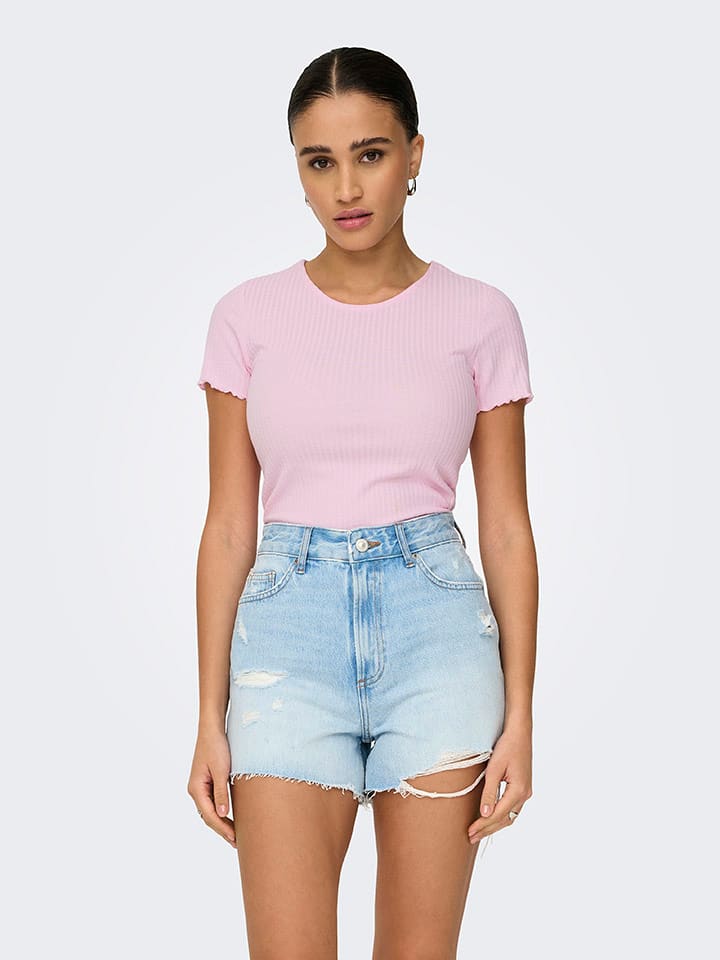 ONLY Koszulka "Emma" w kolorze jasnoróżowym rozmiar: XL