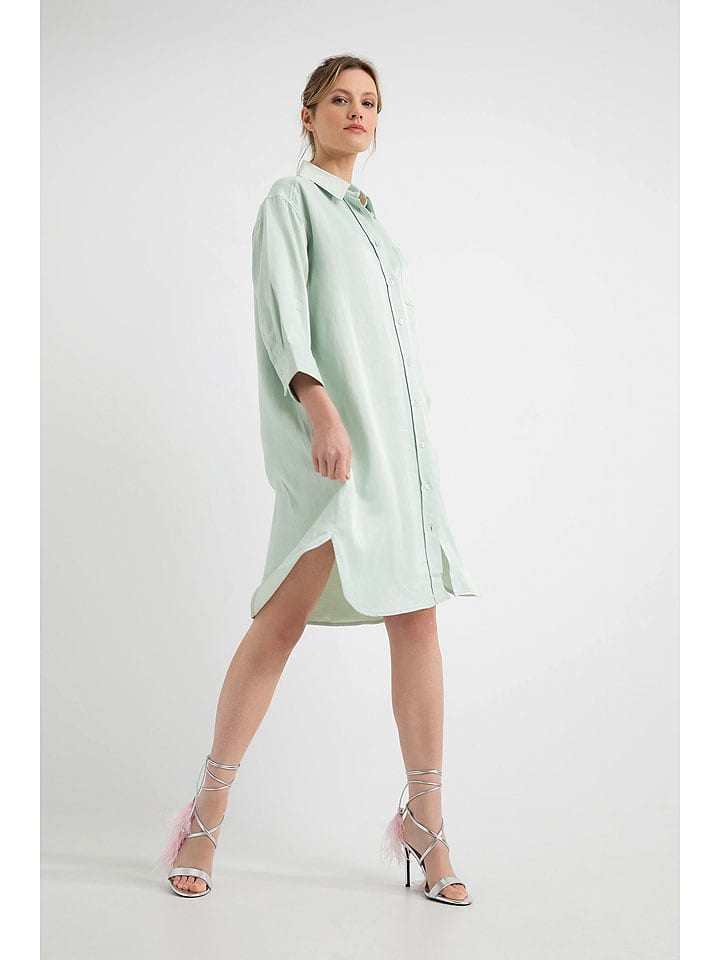 Josephine & Co Lniana sukienka "Daantje" w kolorze jasnozielonym rozmiar: 40