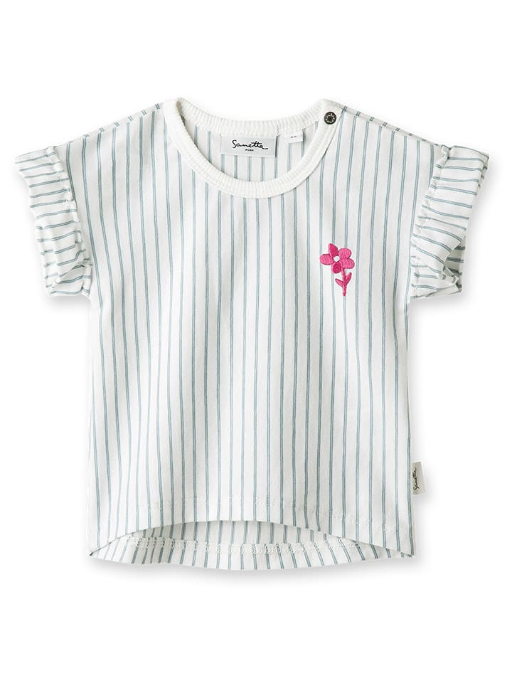 Sanetta Kidswear Koszulka w kolorze biało-zielonym rozmiar: 86