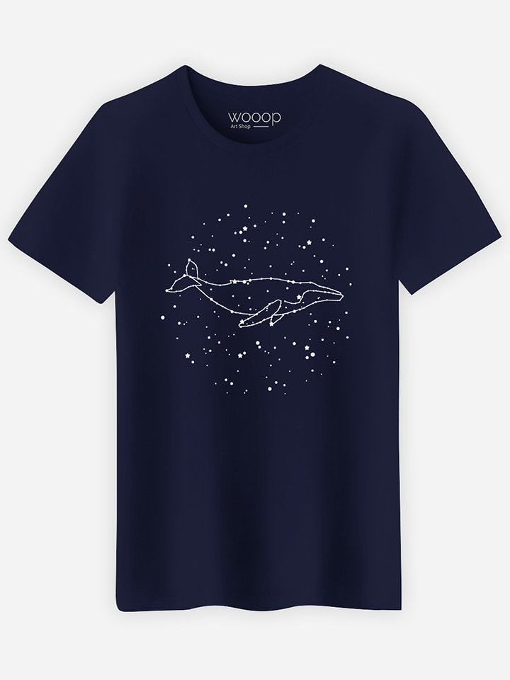 WOOOP Koszulka "Whale Constellation" w kolorze granatowym rozmiar: XXL