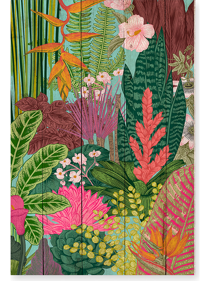 Madre Selva Druk "Nanda" na drewnie - 40 x 60 cm rozmiar: onesize