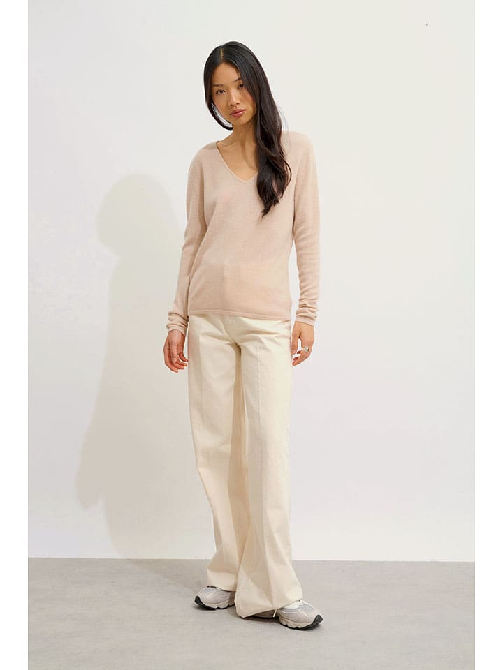 AUTHENTIC CASHMERE Kaszmirowy sweter "Galise" w kolorze jasnoróżowym rozmiar: L