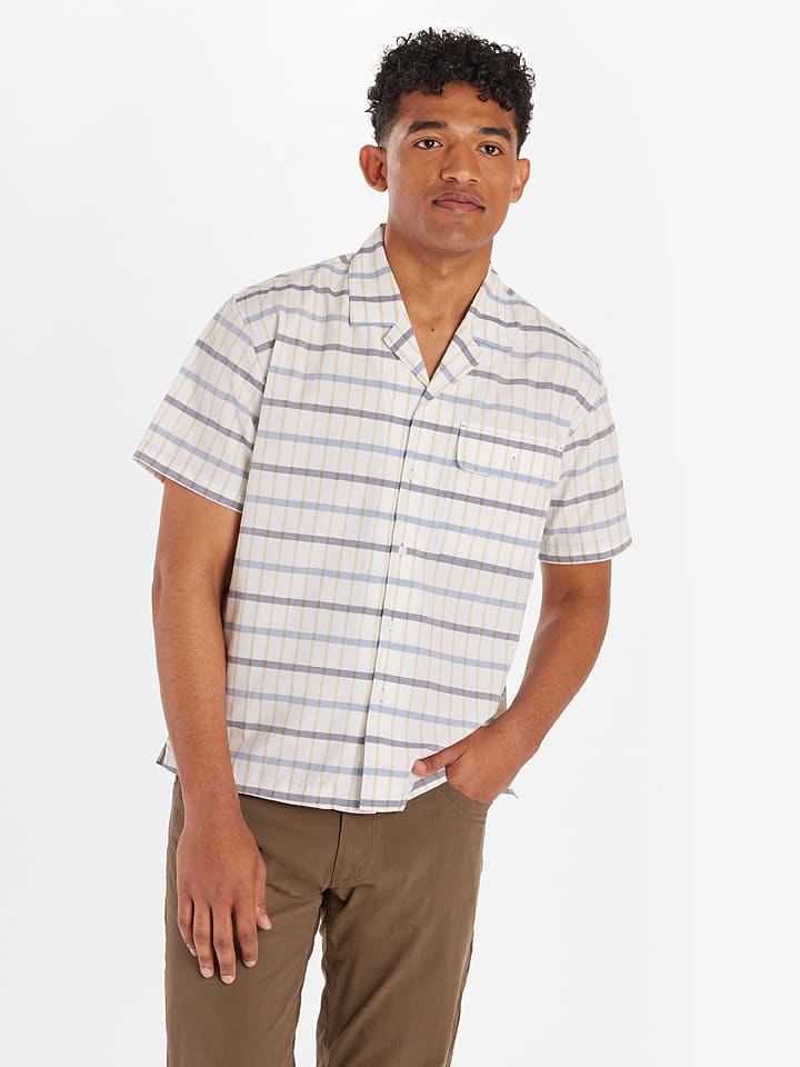 Marmot Koszula funkcyjna "Muir Camp Novelty" w kolorze kremowo-fioletowym rozmiar: S