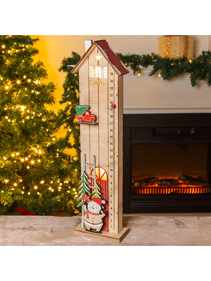 Hollybell Dekoracyjna lampa LED "House" w kolorze beżowym - 12 x 45,5 x 6 cm rozmiar: onesize