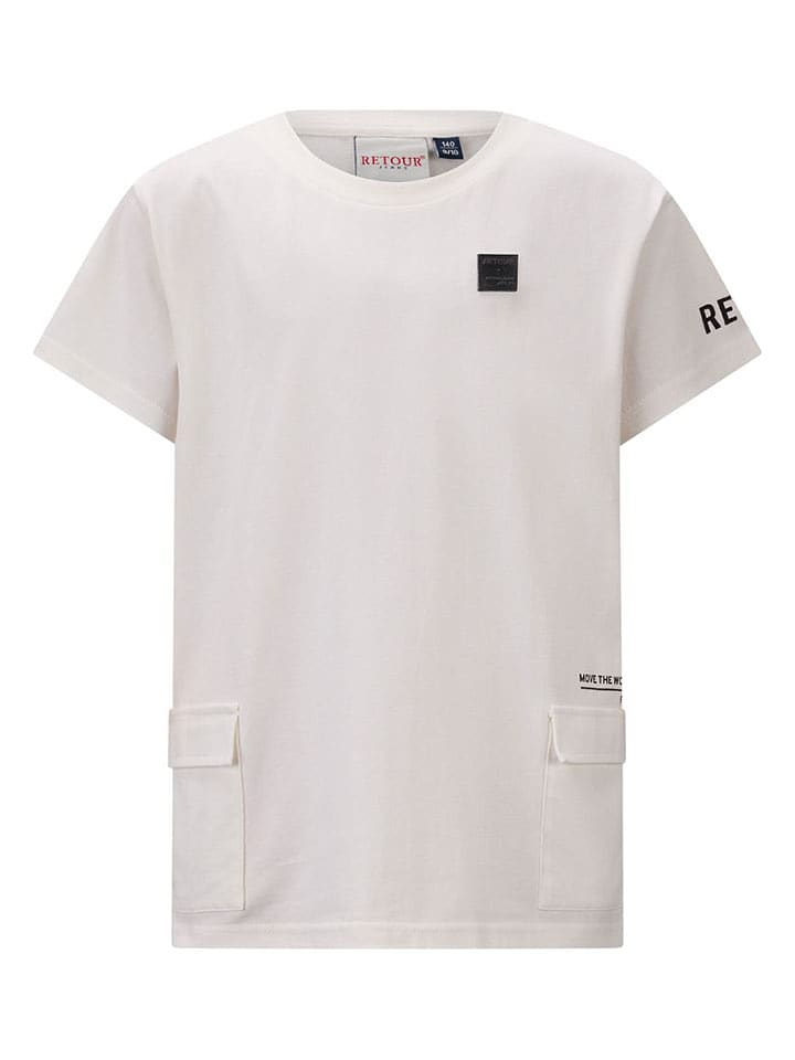 Retour Koszulka "Delvin" w kolorze białym rozmiar: 158/164