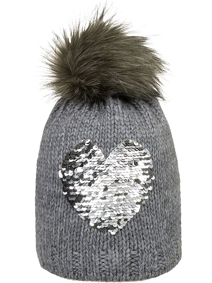 Döll Dzianinowa czapka w kolorze szarym rozmiar: 57 cm