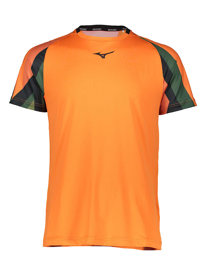 Mizuno Koszulka funkcyjna w kolorze pomarańczowo-zielono-czarnym rozmiar: XL