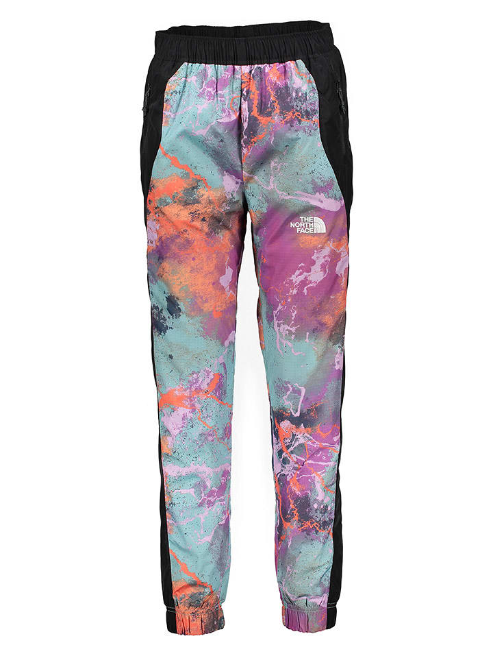The North Face Spodnie funkcyjne w kolorze czarno-turkusowo-fioletowym rozmiar: M