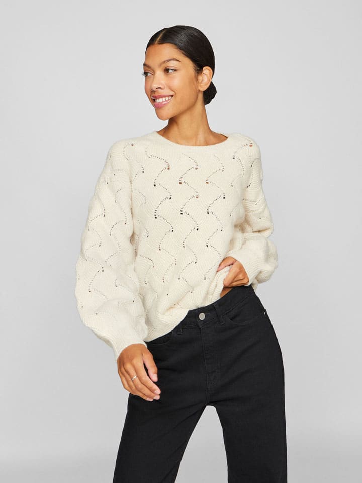 Vila Sweter "Sulfina" w kolorze beżowym rozmiar: S