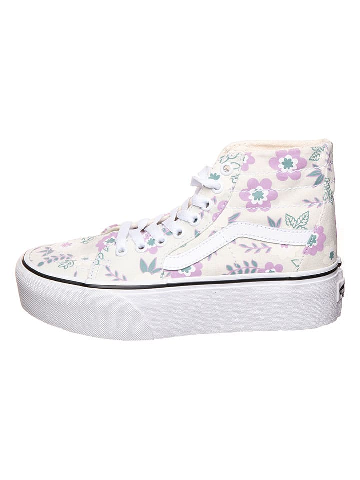 Vans Skórzane sneakersy "SK8" w kolorze białym ze wzorem rozmiar: 36,5