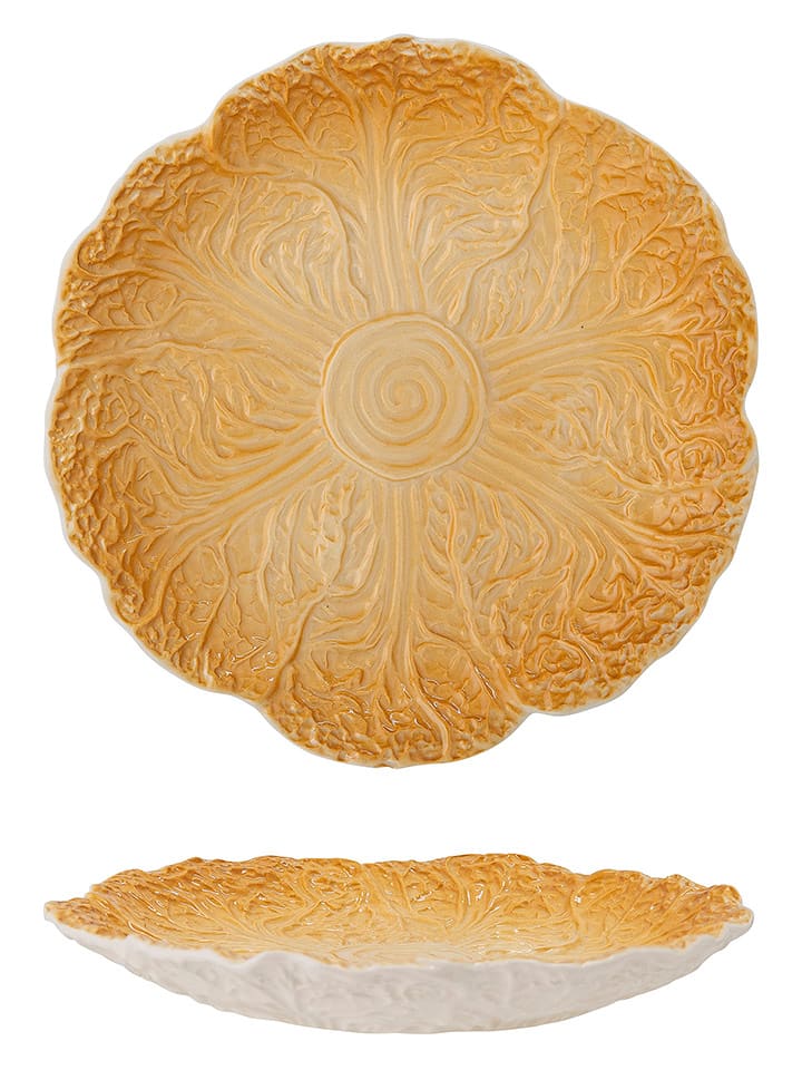 Bloomingville Talerz "Savanna" w kolorze jasnobrązowym do serwowania - Ø 21 cm rozmiar: onesize