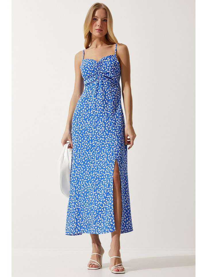 Happiness Istanbul Sukienka w kolorze niebiesko-białym rozmiar: 38