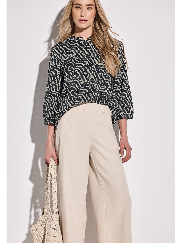Street One Bluzka w kolorze czarno-beżowym rozmiar: 38