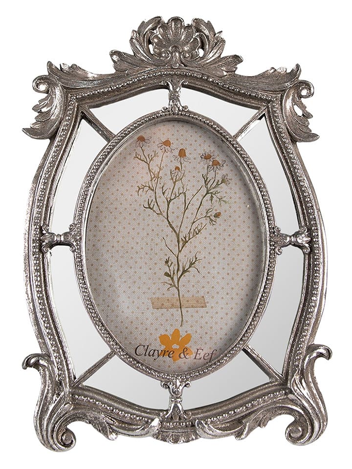 Clayre & Eef Ramka w kolorze srebrnym na zdjęcia - 20 x 29 x 3 cm rozmiar: onesize