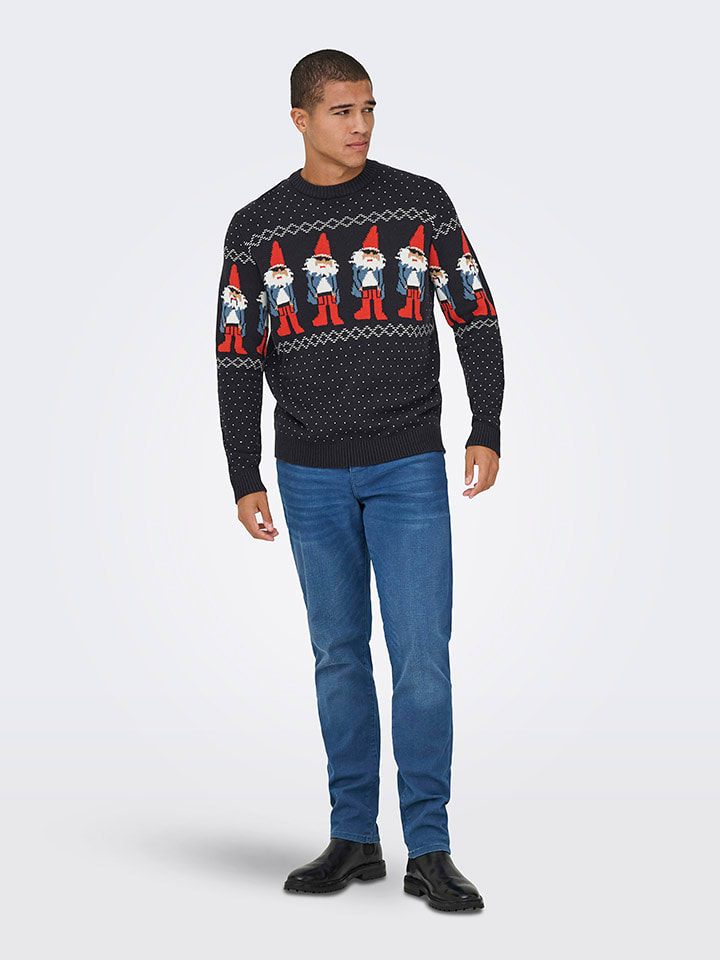 ONLY & SONS Sweter w kolorze czarnym rozmiar: S