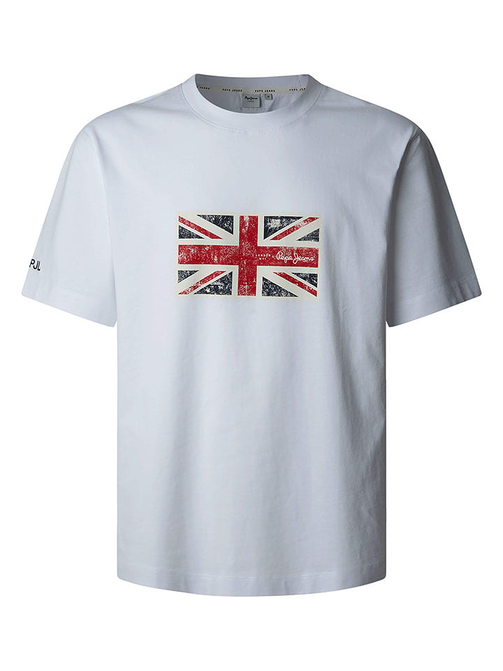 Pepe Jeans Koszulka "Union" w kolorze białym rozmiar: XS