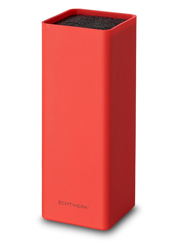 Echtwerk Uniwersalny blok "Square" w kolorze czerwonym na noże - 9,5 x 22 x 9,5 cm rozmiar: onesize